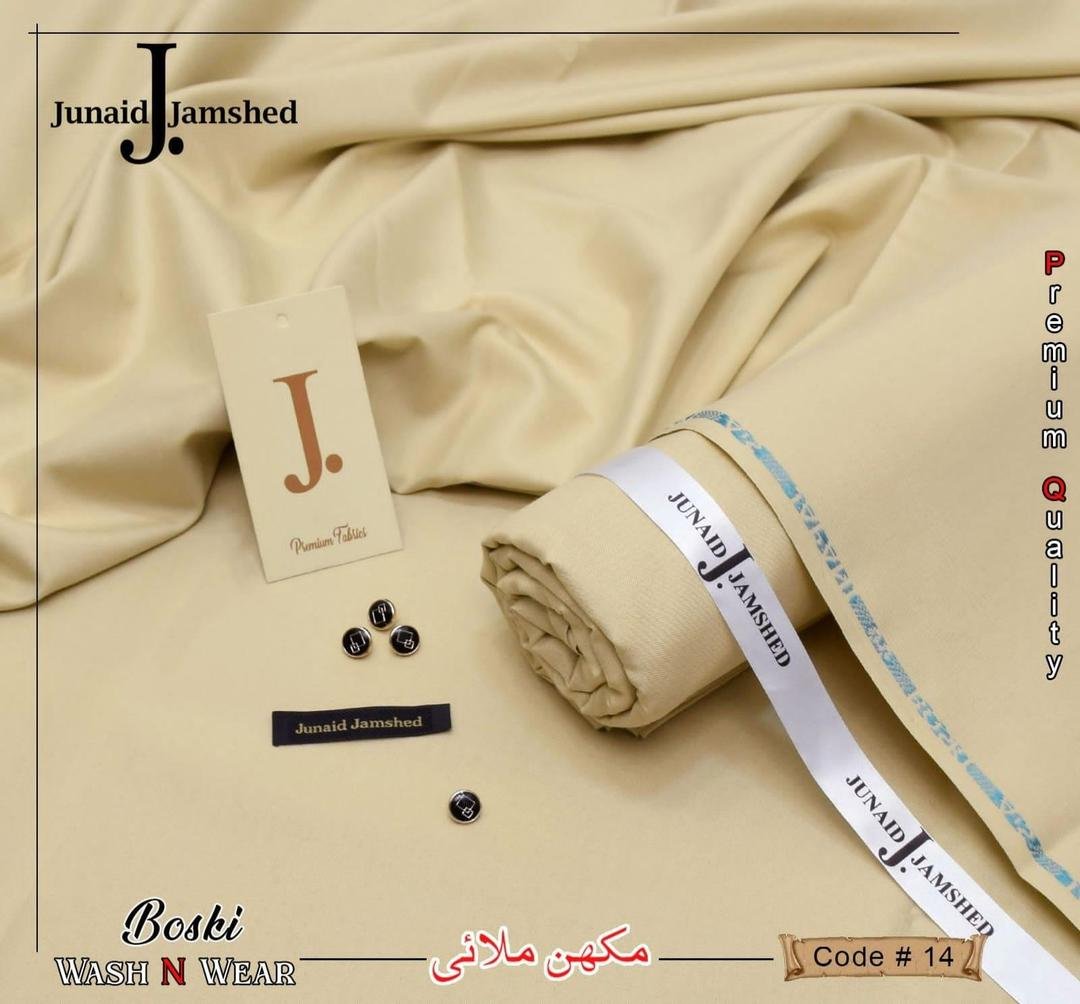 Men's Boski Plain Suit Mustard 8-Button Unstitched — Buy Online in Pakistan | Cash on Delivery