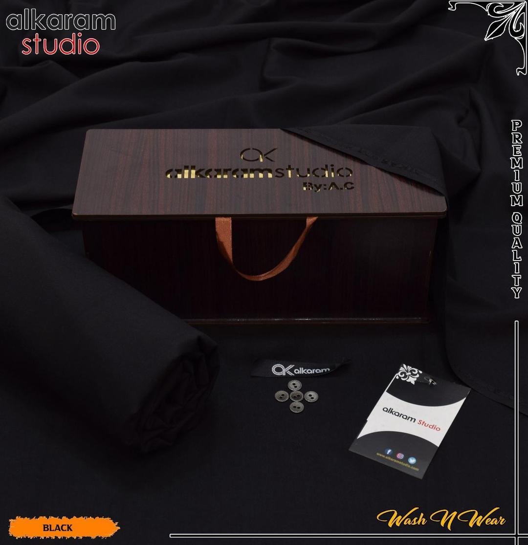 Premium Black Wash & Wear Suit for Men — Buy Online in Pakistan | Cash on Delivery