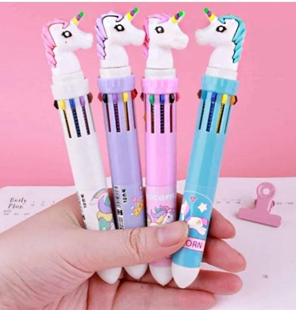 Unicorn Pens for Kids 10 Colors Smooth Ink